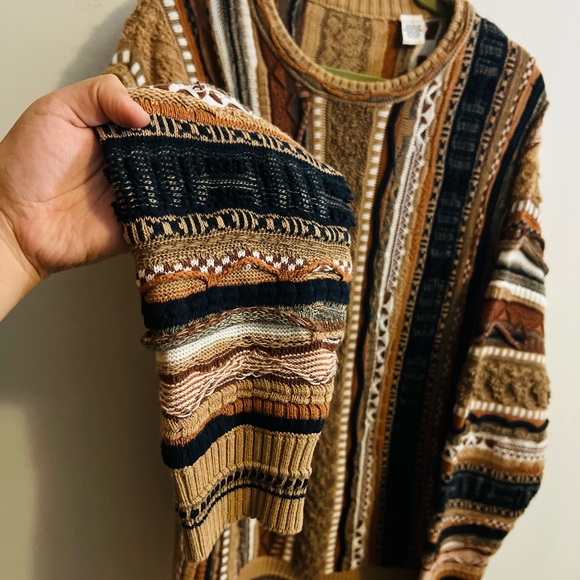 Men’s Vintage Bachrach 3D Coogi Style Sweater - Picture 3 of 7